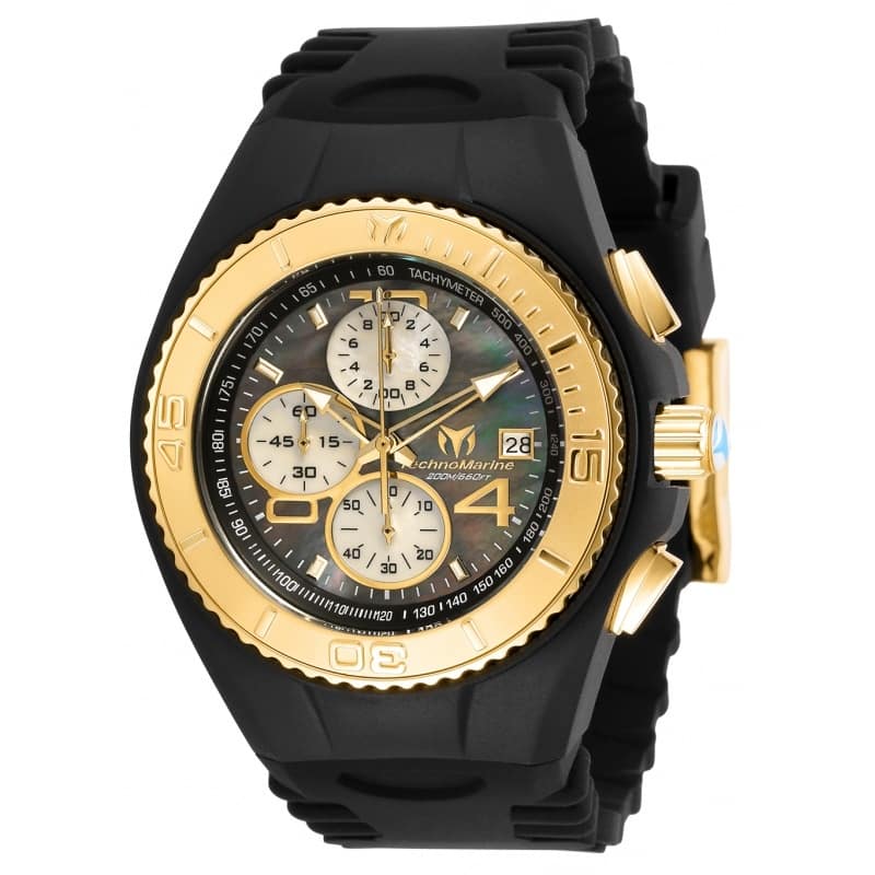 Technomarine Men's TM-115352 Cruise JellyFish Quartz White, Black Dial Watch - Gold