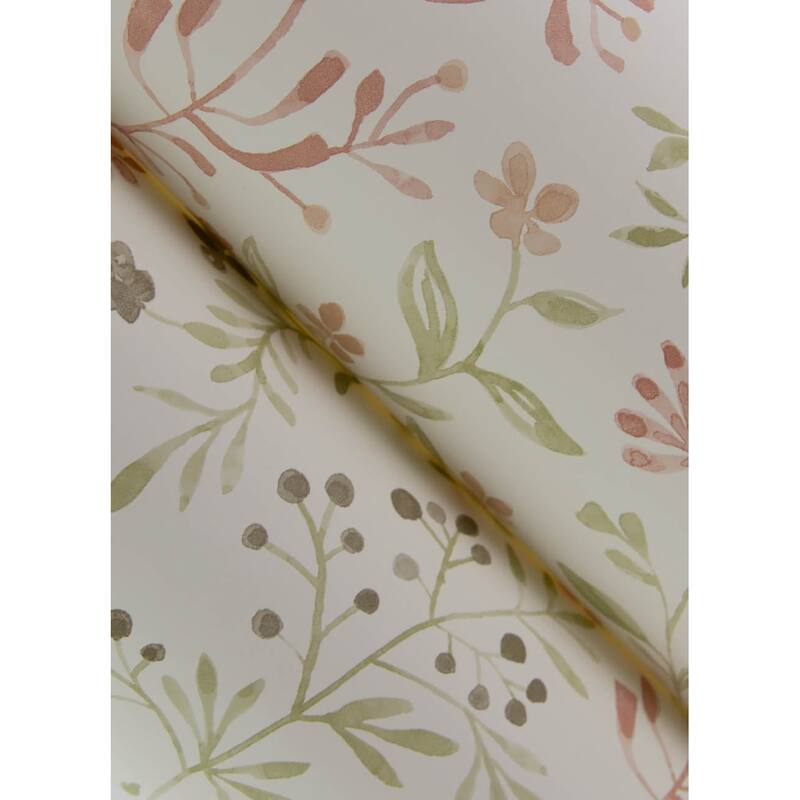 Chesapeake Tarragon Blush Dainty Meadow Wallpaper