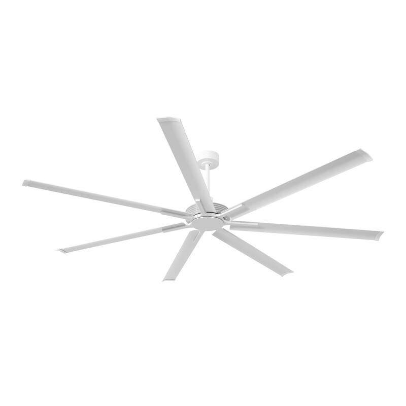 84" Industrial Aluminum Warehouse Black Extra Large Ceiling Fan with Remote