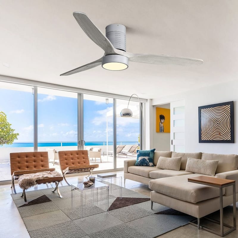 Modern Style 52 Inch Indoor Flush Mount Ceiling Fan
