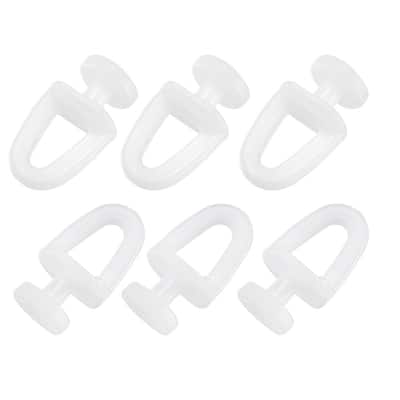 Curtain Track Rollers Plastic Drapery Rail Sliding Glider 11mm Dia 20 Pcs - White
