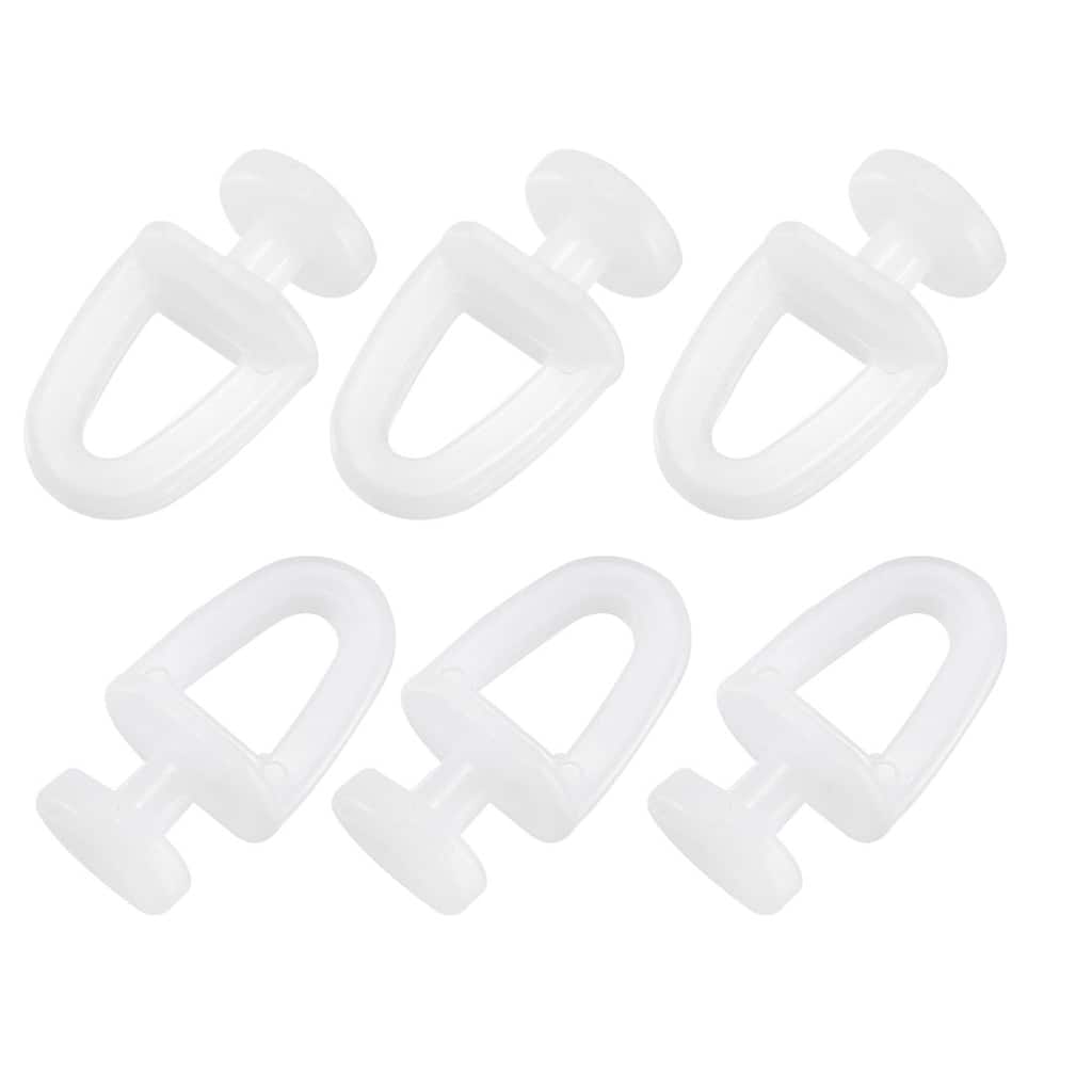 Curtain Track Rollers Plastic Drapery Rail Sliding Glider 11mm Dia 20 Pcs - White