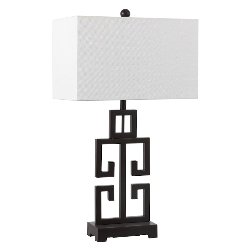 SAFAVIEH Lighting Chantelle Greek Antiqued Gold 29-inch Table Lamp (Set of 2) - 16"W x 9"D x 29"H