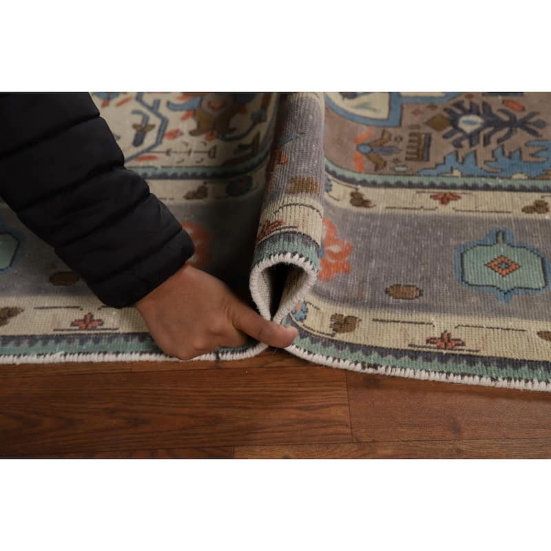 Tabriz Persian Vintage Area Rug Handmade Dining Room Wool Carpet - 6'9" x 9'7"