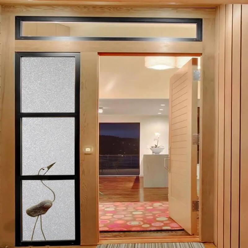 DCP No Glue Self Static Removable Frosted Glass Privacy Window Film, Frosted Glass - 17.7*78.8