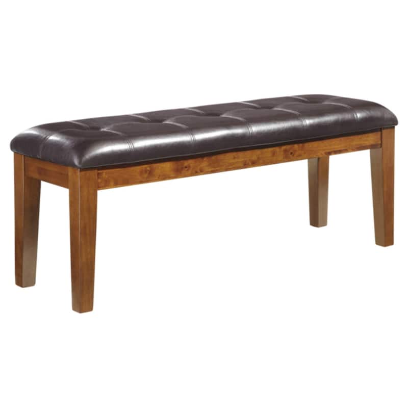 Signature Design by Ashley Ralene Brown Leatherette Dining Bench - 49.75" W x 16.25" D x 18.5" H