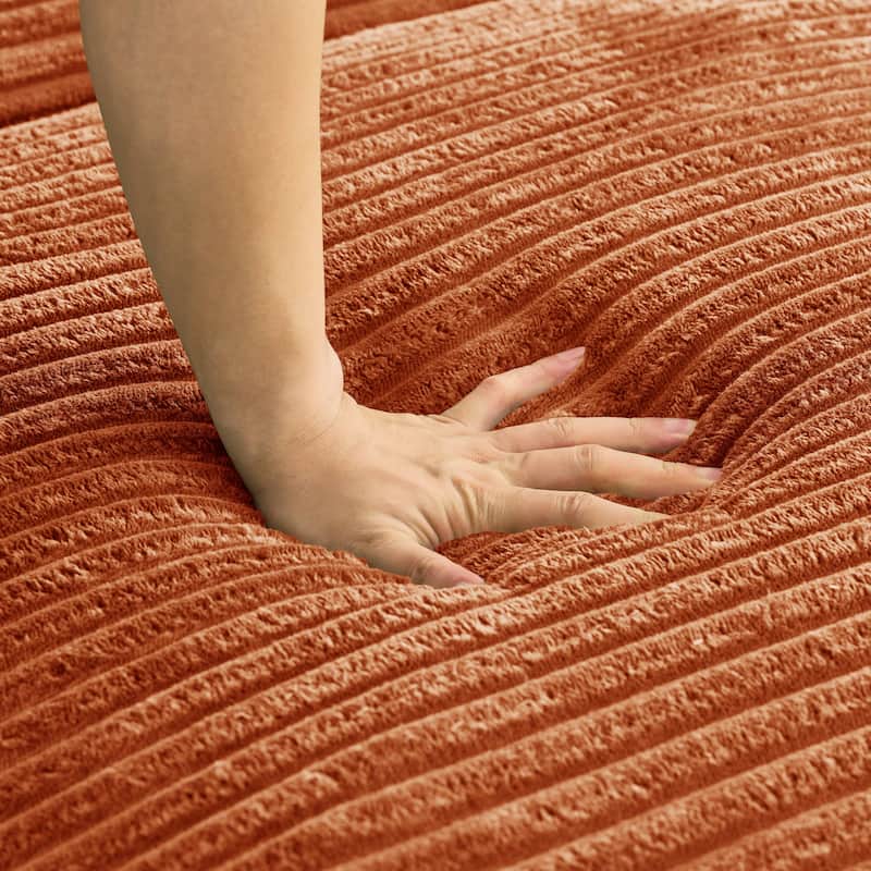 Rossetta 2-Seat Oversized Personalized Corduroy Soft Modular No Assembly Sofa with 2 Movable Ottoman