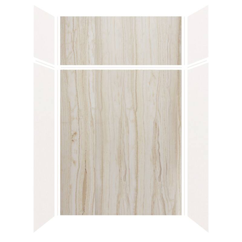 Transolid Expressions 60-in X 32-in X 96-in Glue to Wall Shower Kit - 32" x 60" x 96" - 32" x 60" x 96"