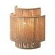 preview thumbnail 11 of 12, Farmhouse Hemp Rope 1-Light Dimmable Wall Sconce for Living Room