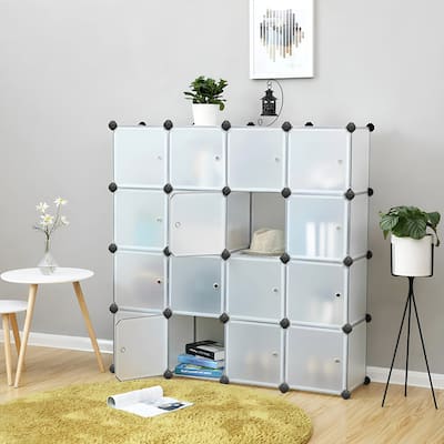 Modern Multi-Cube Storage Rack with Strong ABS Connectors and Secure Door Hooks for Tight Closure