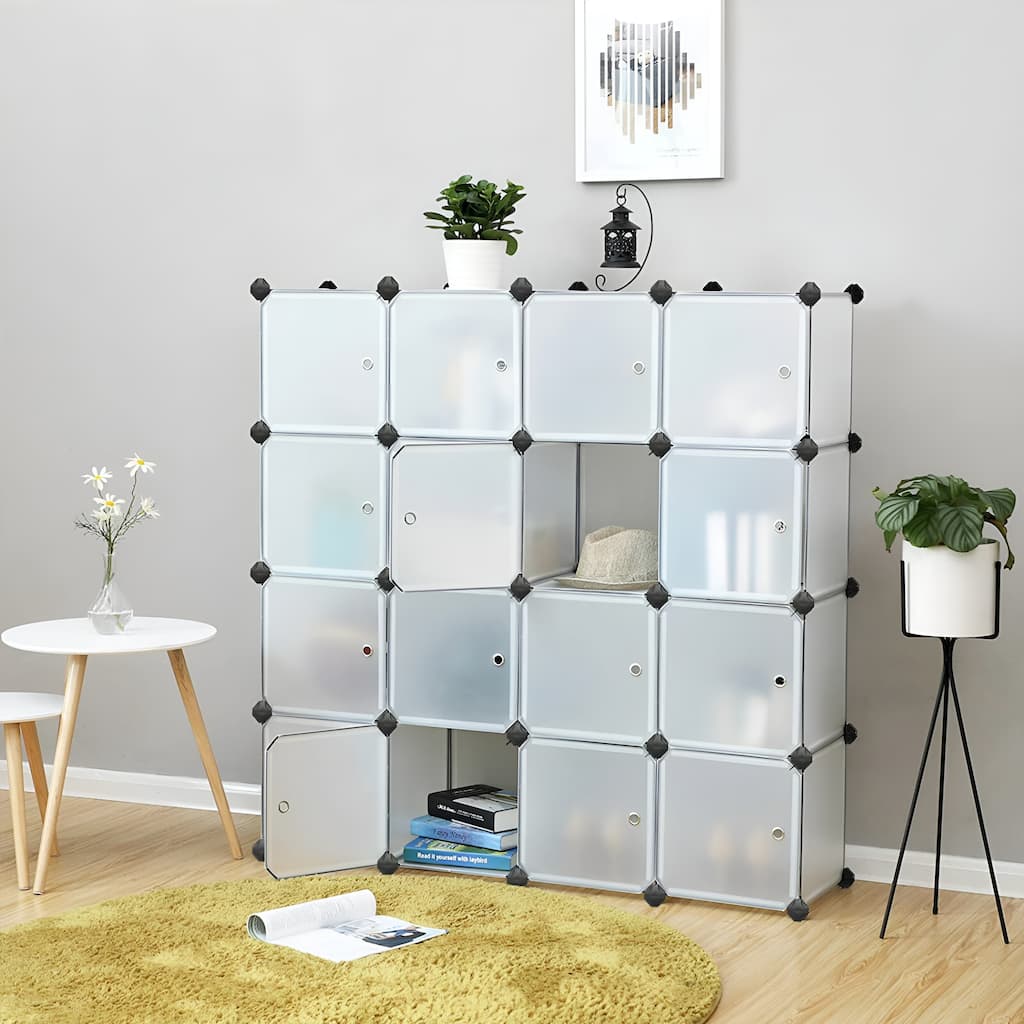 Modern Multi-Cube Storage Rack with Strong ABS Connectors and Secure Door Hooks for Tight Closure