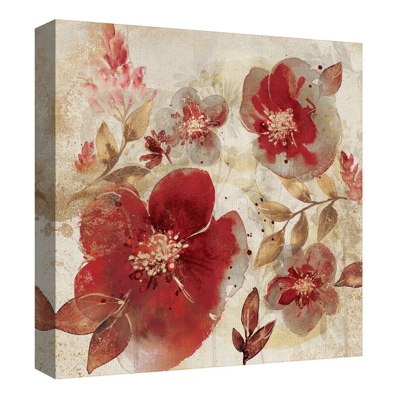 Crimson Petals A by Willowbrook Fine Art Canvas Art Print