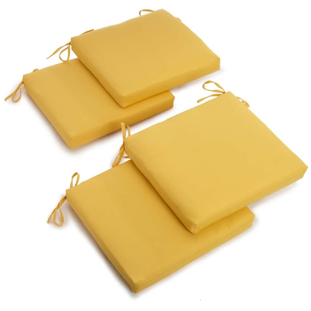 20-inch by 19-inch Twill Indoor Chair Cushion (Set of 1, 2, or 4) - 20 x 19