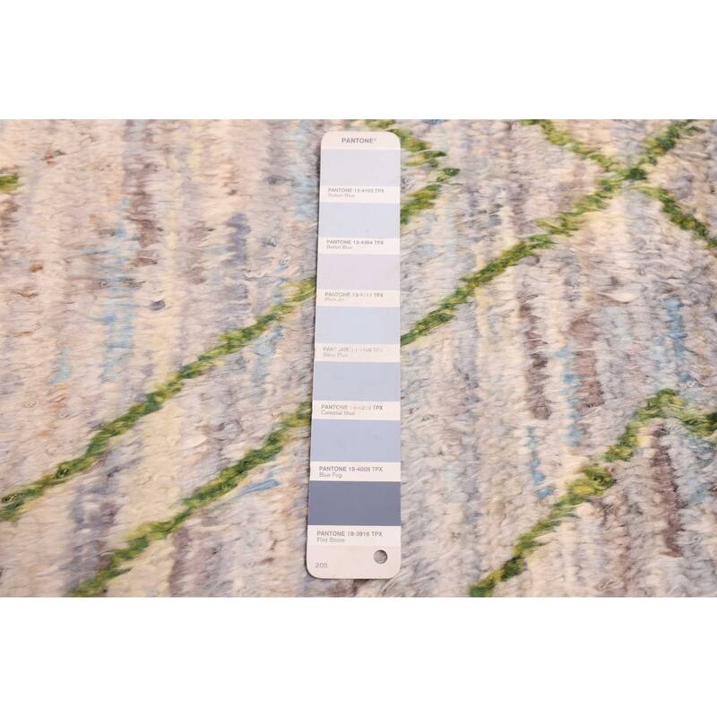 ECARPETGALLERY Hand-knotted Pak Finest Marrakesh Light Blue Wool Rug - 9'3 x 11'9