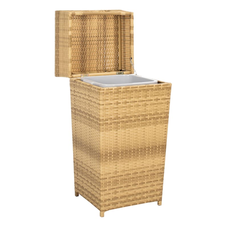 SAFAVIEH Outdoor Mazeli Trash Bin (Fully Assembled)