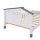 preview thumbnail 15 of 24, Twin Rustic Kids Bed House Shaped Low Beds for Kids, Wood Platform Bed Frame for Children,No Box Spring Needed,Easy Assemble