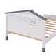 preview thumbnail 14 of 24, Twin Size Wood Platform Bed with House-shaped Headboard