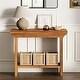 preview thumbnail 4 of 7, 39.37" Solid Wood Console Table, Small Entryway Table with Shelf