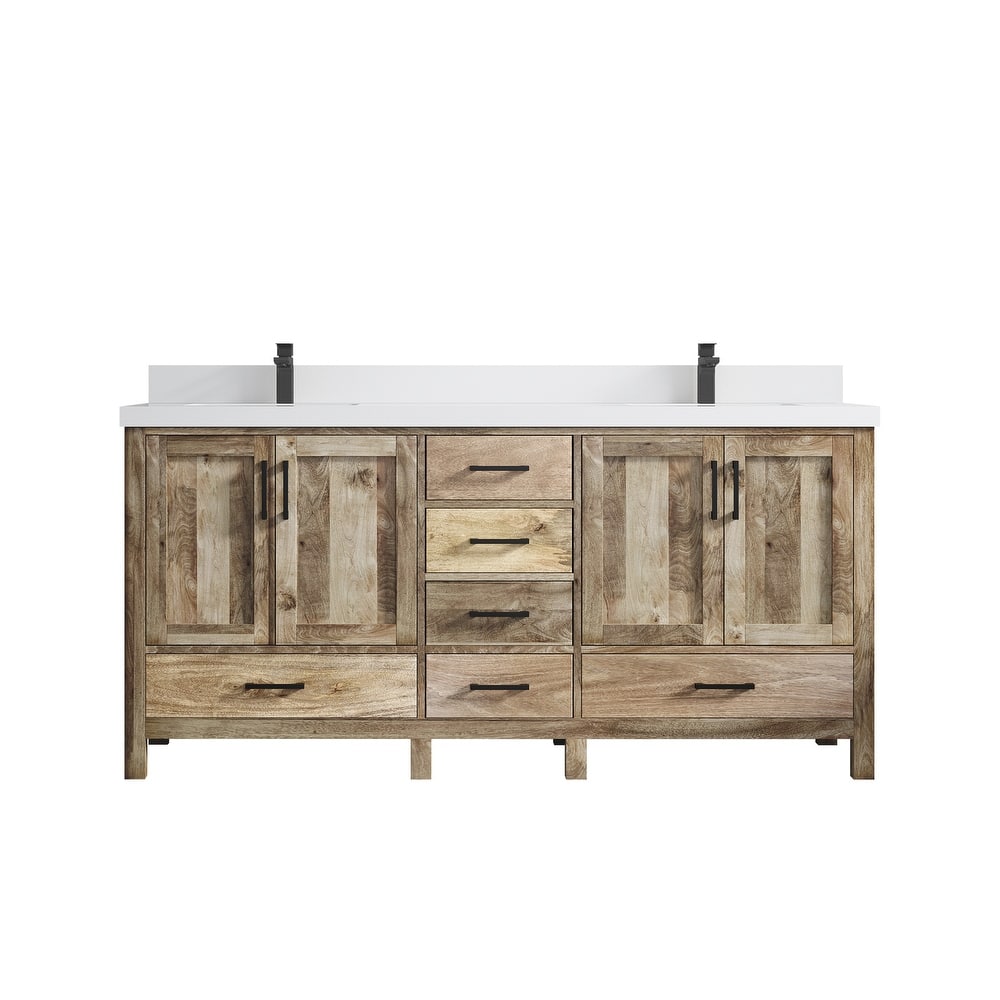 Willow Collections 72 in. W x 22 in. D Malibu Mango Double Sink Bathroom Vanity with Countertop