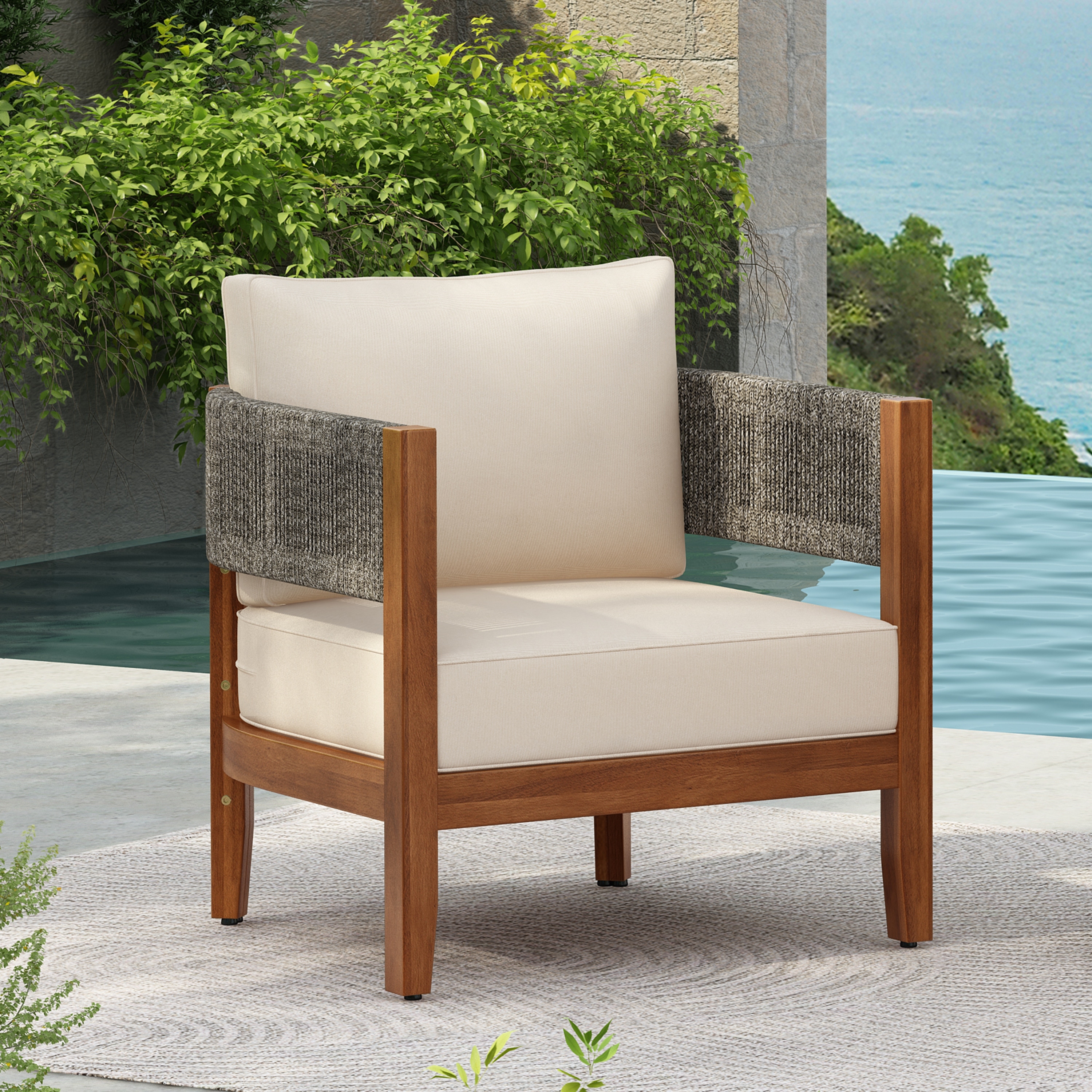 Christopher Knight Home - Linwood Acacia Wood Outdoor Tub Chair