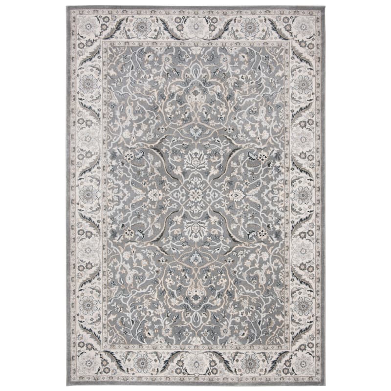 SAFAVIEH Isabella Pietra Traditional Oriental Rug - 4' Square - Grey/Dark Grey - Square