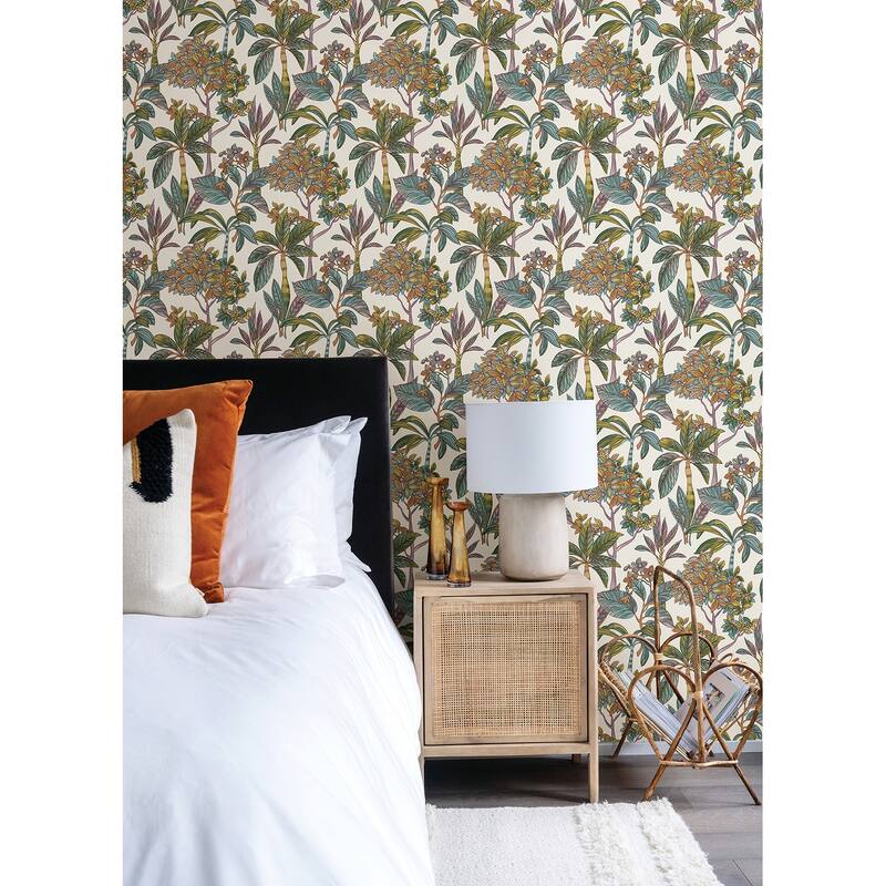 NuWallpaper Rainbow Panama Peel & Stick Vinyl Wallpaper - 216in x 20.5in x 0.025in