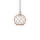 Option Black Antique Brass / Clear Glass with Brown Rope