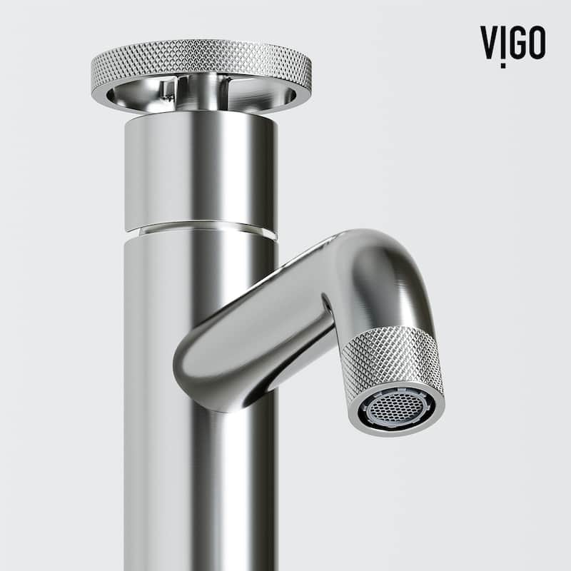 VIGO Sottile 18"L x 13"W Glass Vessel Sink and Cass 12"H Faucet Set