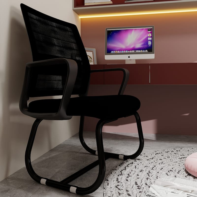Roomfitters Minimalist Modern Office Chair - Metal Frame, Soft & Comfortable, Home & Office Use