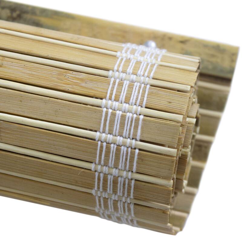 Burnt Bamboo Cordless Window Shade - Natural