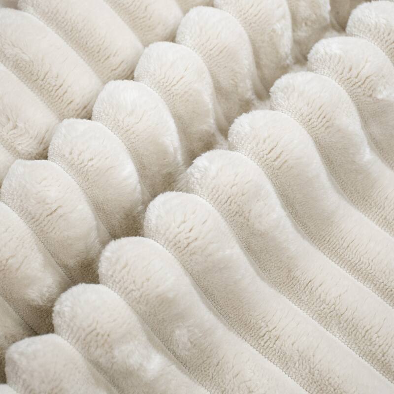 Roomfitters 104.3" Modular Sectional Sofa, 2-Piece Compressed Cloud Couch, No Assembly Required, Plush Corduroy, White