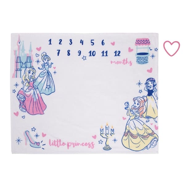 slide 2 of 4, Disney Princess Super Soft Milestone Baby Blanket