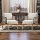 preview thumbnail 10 of 12, Living Room Casual Wooden Hand Braided Rope Armchair Rattan Chair for Living Room Apartment Beige - 2PCS