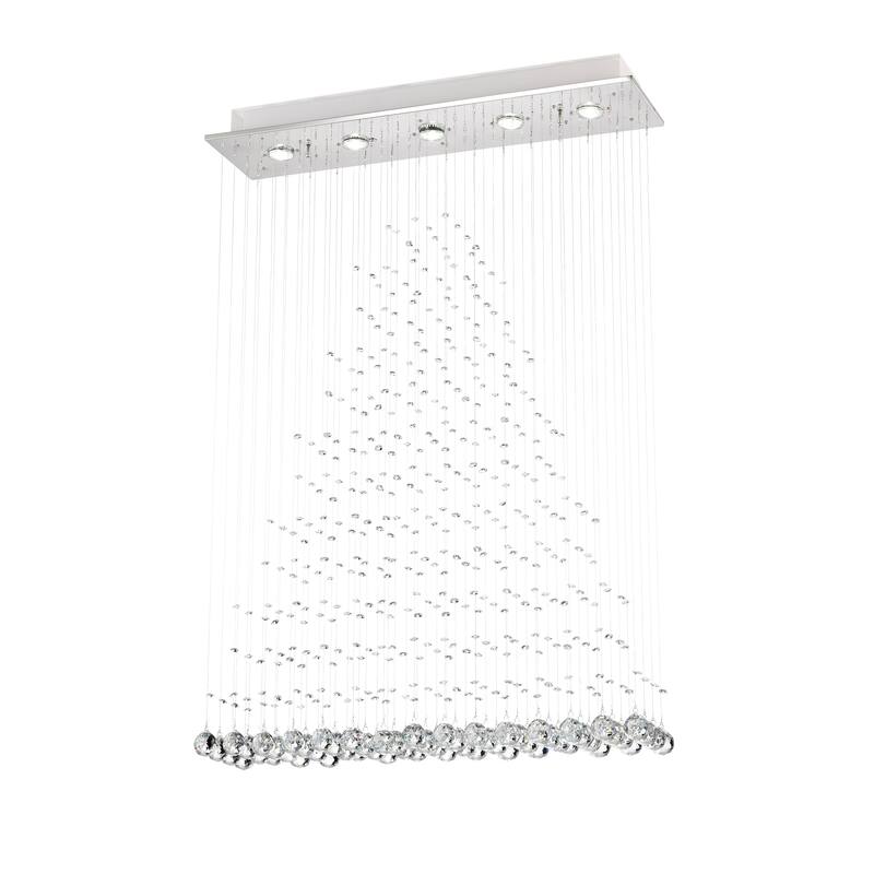 Sarema Rain Drop 5-Light Flush Mount for Kitchen, Living/Dining Room, Office
