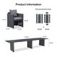 preview thumbnail 12 of 29, PURPLE LEAF Sanori Patio outdoor Dining Set Modern Large Weather-Resistant Aluminum for Garden Backyard Kitchen-Grey