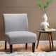 Kassi Contemporary Fabric Slipper Accent Chair by Christopher Knight Home - 22.50" L x 29.50" W x 32.00" H - Light grey