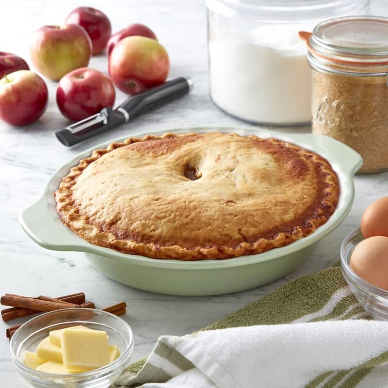 KitchenAid Vitrified Stoneware 9 Inch Pie Plate, Pistachio