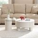 preview thumbnail 7 of 10, Round Nesting Coffee Table with Storage Drawer (Set of 2) White
