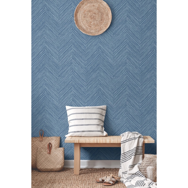 NextWall Chevron Stripe Peel and Stick Wallpaper