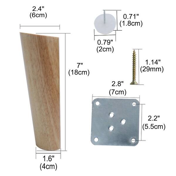 Shop 7 Inch Wood Furniture Leg Chair Feet Replacement 2pcs Wood Color 2pcs Wood Color On Sale Overstock 28765195