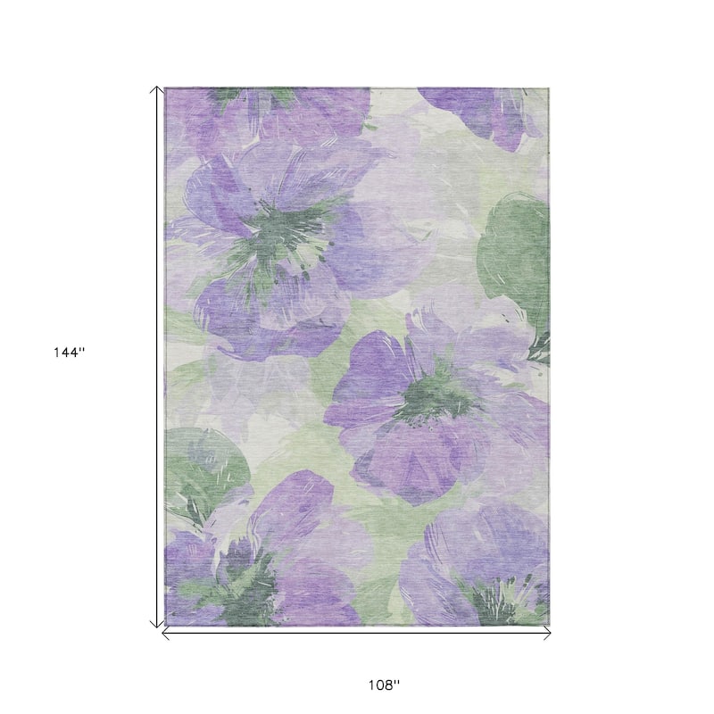 HomeRoots Floral Transitional Rectangle Outdoor Rug