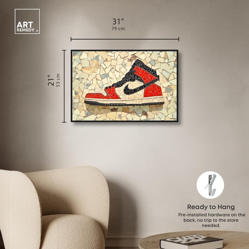 Mosaic Sneaker Canvas by Art Remedy