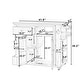 preview thumbnail 9 of 53, Extendable Solid Wood Kitchen Island with Stainless Top Drawers and Wheels