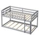 preview thumbnail 2 of 38, Costway Twin over Twin Low Bunk Bed with Guardrails Integrated Ladder - See Details
