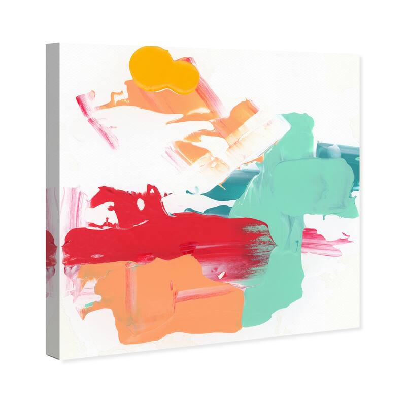 Wynwood Studio Canvas Abstract Color Theory Green and Metallic Green Modern & Contemporary Wall Art Canvas Print