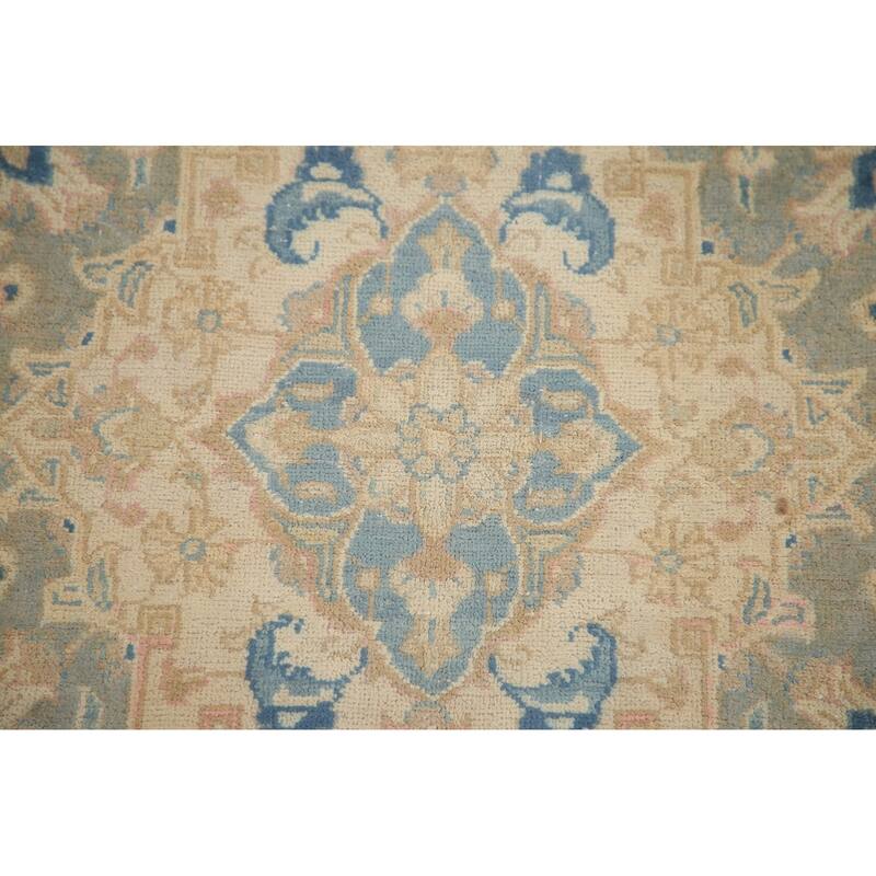 Hand Knotted Oriental 100% Wool Carpet Traditional Floral Pink Mashad Area Rug - 12' 6'' X 9' 6''