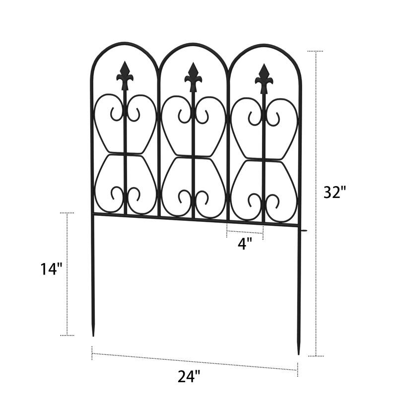 Timechee Garden Fence Decorative Landscape Edging Border, 5/10 Panels