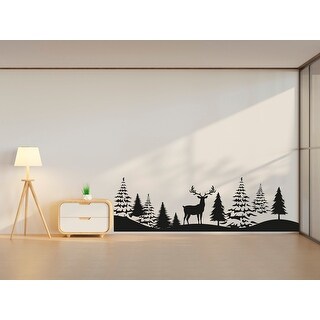 Deer Forest Wall Decor Custom Deer Wall Decal Forest Tree Wall Sticker ...