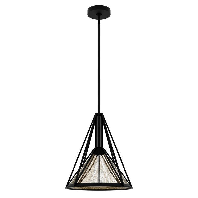 Hunter Rafner Pendant with Mercury Glass, Geometric, Industrial, Craftsman, Kitchen, Dining Room, Entry, Kitchen Island