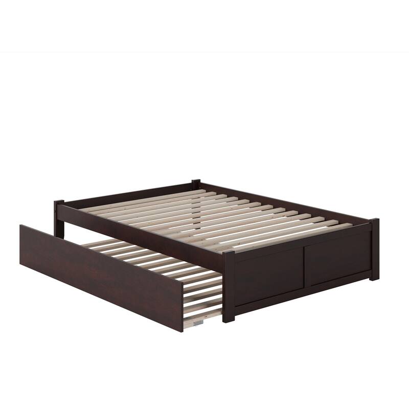 AFI Concord Full Platform Bed with Footboard & Full Trundle